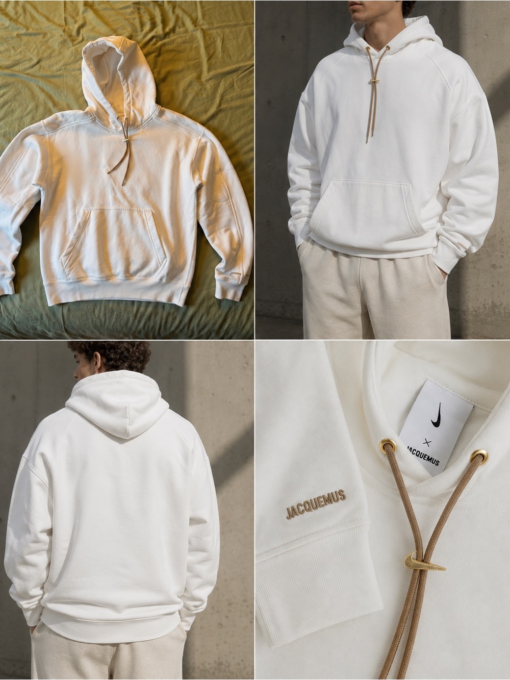 Jacquemus x Nike White Hoodie